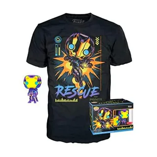 Funko Pop & tee: Marvel Blacklight- Rescue XL
