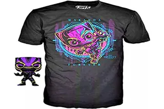 Funko POP! Blacklight - Black Panther POP & Tee XL
