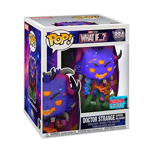 Funko Pop ¿Qué pasa si Doctor Extraño Supremo Desatado Etiqueta Compartida Exclusiva 2021 884