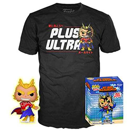 FUNKO POP- Pop &amp; tee MY Hero Academia All Might Funko + Camiseta Talla XL UT-56664XL Playsets, Multicolor