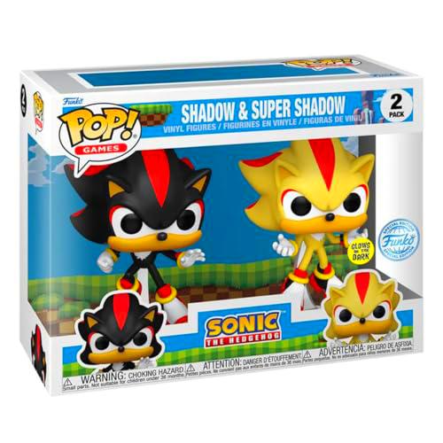 Funko Pop Games Sonic The Hedgehog Shadow &amp; Super Shadow Glow in The Dark