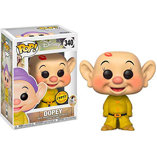 Dopey (Chase Edition): Funko POP! Figura de vinilo y 1 paquete de protector gráfico de plástico PET compatible [#340 / 21718