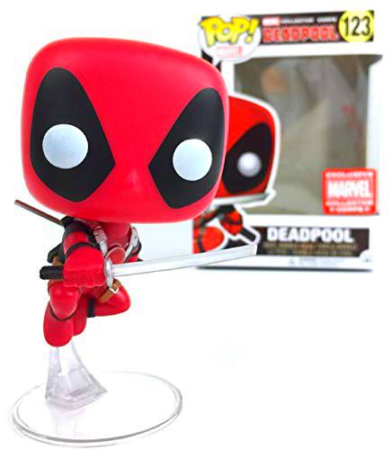 Funko Pop! Marvel X-men: Leaping Deadpool Collector Corps Exclusive Vinyl Figure (Bundled with Pop Box Protector Case)