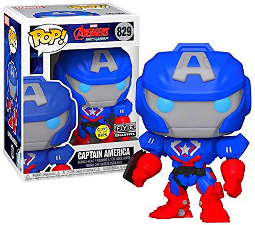 Funko Pop Marvel Avengers Mech Strike #829 - Captain America Glow in The Dark