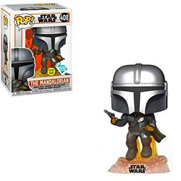Funko Pop! Star Wars The Mandalorian with Blaster Flying Glow in The Dark Inside Club Exclusive
