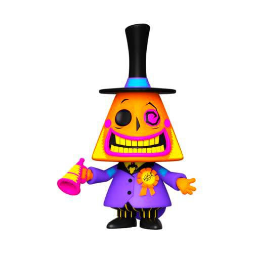 POP Disney: The Nightmare Before Christmas - Mayor (Blacklight) Funko Pop! Figura de vinilo (empaquetada con funda protectora compatible Pop Box) Multicolor 3.75 pulgadas