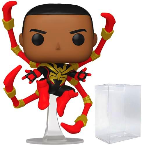 POP Marvel: Spider-Man Comics - Miles Morales Iron Spider Edición Limitada Chase Funko Figura de vinilo (incluye funda protectora de caja compatible)