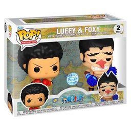 Pack 2 Figurines Funko Pop Animation One Piece Luffy &amp; Foxy with Chase Modèle aléatoire