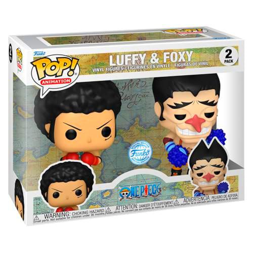 Pack 2 Figurines Funko Pop Animation One Piece Luffy &amp; Foxy with Chase Modèle aléatoire