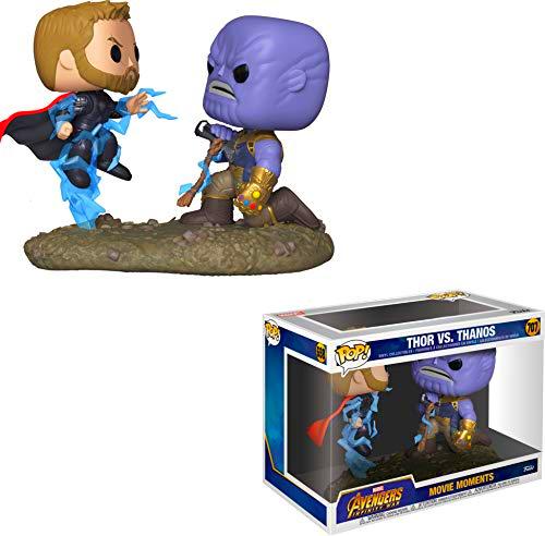 Funko 35799 Pop Bobble 2-Pack: Marvel: Movie Moments: Thor vs Thanos Figuras coleccionables, Multicolor