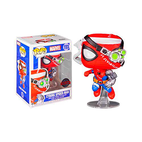 Funko Pop! Marvel Exclusive Spider-Man - Cyborg Spider-Man #723 w/ Free Acrylic Case