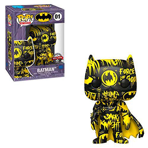 Funko POP! Art Series: DC Comics #01 - Batman [Black &amp; Yellow] Artist Series Exclusive with Hard Stack POP! Protector