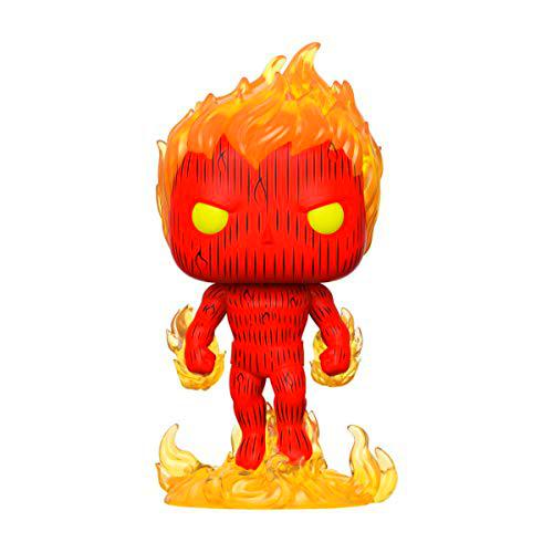 Funko- Pop Marvel: Fantastic Four-Human Torch Collectible Toy