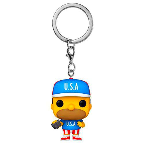 Funko- Pop Keychains The Simpsons USA Homer Juguete coleccionable