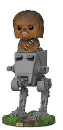 Funko- Pop Deluxe: Star Wars: AT-ST w/Chewbacca, Multicolor