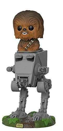Funko- Pop Deluxe: Star Wars: AT-ST w/Chewbacca, Multicolor