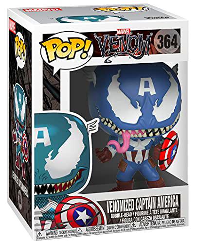 Venom (Marvel) Figura Vinilo Venomized Captain America 364 Unisex ¡Funko Pop! Standard, Vinilo,