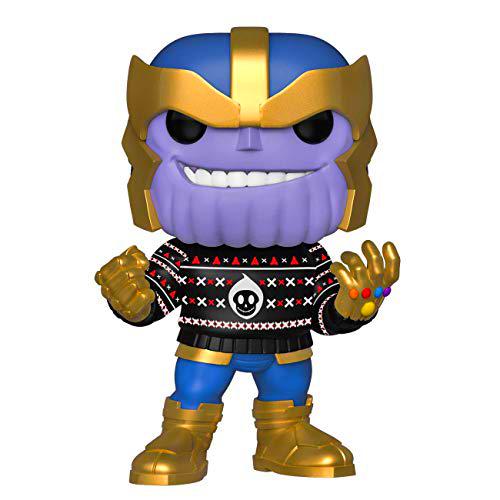 Funko - Pop! Bobble Vinyle Marvel: Holiday - Thanos Figura Coleccionable