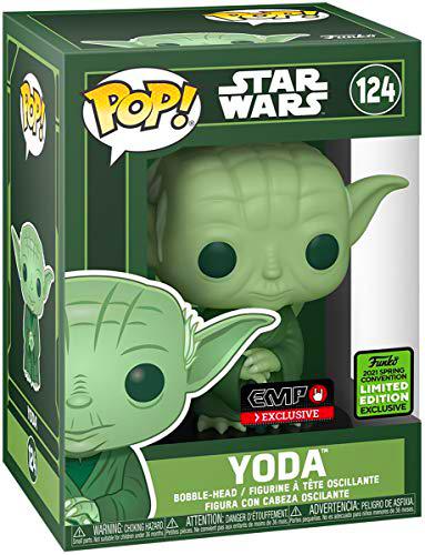 Star Wars - Pop funko Vinyl Figuras 124 Yoda (Green Deco) 9 cm