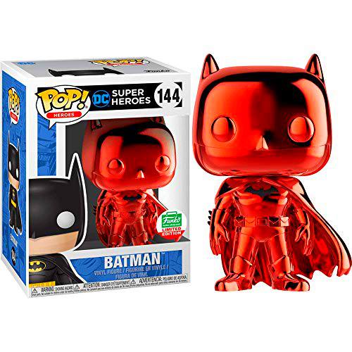 Funko Pop! DC Super Heroes Red Chrome Batman Shop Exclusive Vinyl Figure