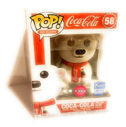 Funko POP! Ad Icons: Coca-Cola Polar Bear [Flocked] #58 Limited Edition Exclusive Bundled with PET Compatible .50mm Extra Rigged Protector