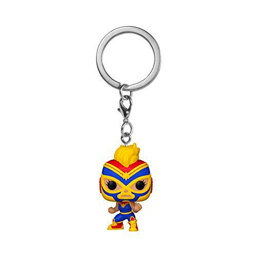 Funko- Pop Keychain Marvel Luchadores Captain Juguete coleccionable