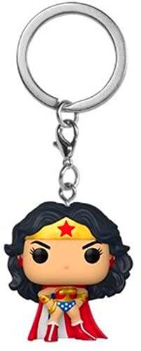 Funko 55009 Pop Keychain: Wonder Woman 80th- Wonder Woman (ClassicW/Cape)