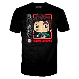 Funko Pop&amp;tee: Demon Slayer- Tanjiro(BL)-XL, Multicolor, 62494