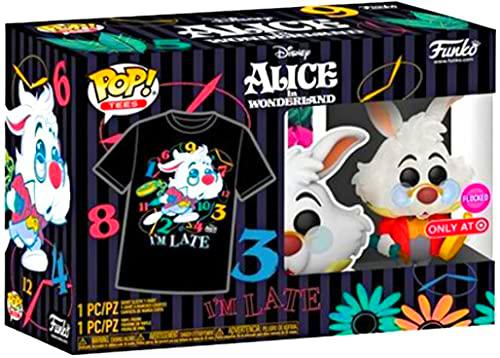 Alice in Wonderland ,Flocked White Rabbit Funko Pop &amp; Tee Size Medium