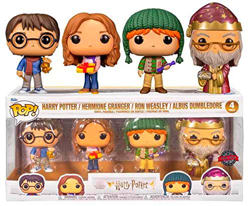 Funko Pop! Harry Potter Wizarding World Festive - Paquete de 4 figuras de vinilo edición especial