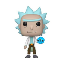 Funko- Pop Animation: Rick &amp; Morty-Rick w/Crystal Skull and Morty Collectible Toy