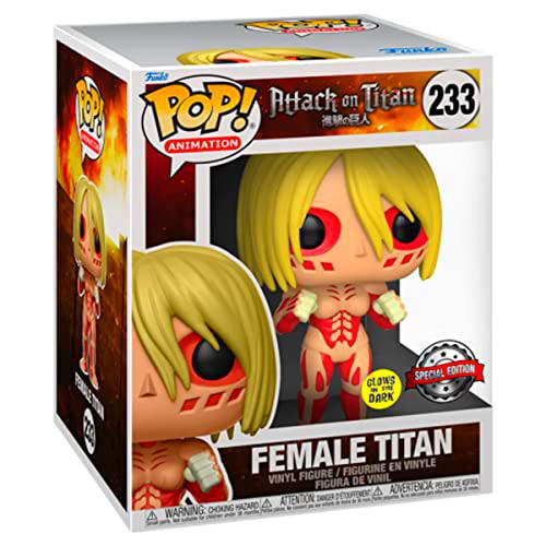 Pop! Attack on Titan - Mujer Titan Glow in The Dark 6" Super Sized