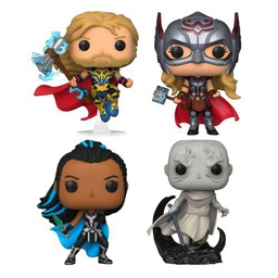 Thor 4: Love and Thunder - Thor, Mighty Thor, Valkyrie &amp; Gorr US Exclusive Pop! 4-Pack