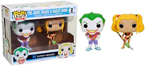 Funko-DC-2 Pack-Beach Joker &amp; Harley Batman Set Figurinas de Vinilo