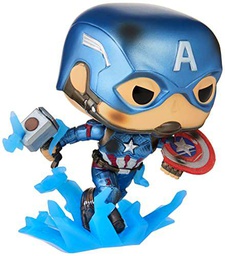 Funko 68656 Pop! Marvel: Avengers Endgame - Capit n Am rica (Metallic Glows in the Dark Special Edition) #1198