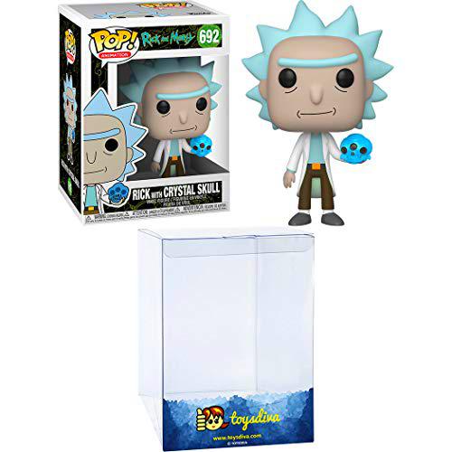 Rick with Crystal Skull: Funk o Pop! Animation Vinyl Figure Bundle with 1 Compatible 'ToysDiva' Graphic Protector (692