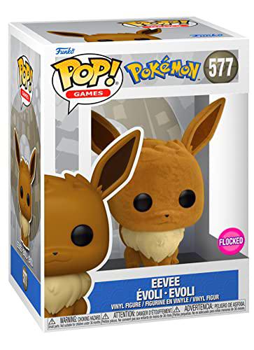 Funko Pop Pokem: Eevee Evoli Flocked # 577 Special Edition