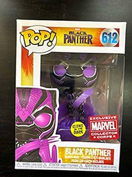 POP! Marvel Collector Corps Exclusive Black Panther 612 GITD Pantera Negra con funda protectora