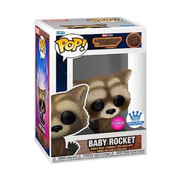 Funko Pop! Baby Rocket Flocked #1208 Guardi n de la Galaxia Volumen 3 figura de vinilo con protector suave