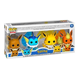 Funko Pop! Pokemon - Paquete de 4 Eevee, Vaporeon, Jolteon, Flareon