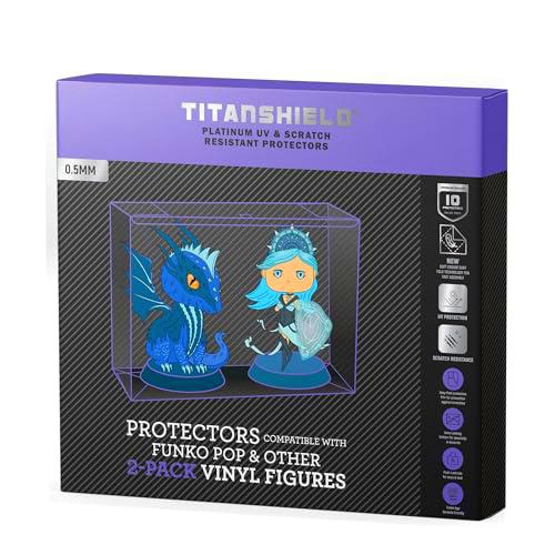 TitanShield Funda protectora de platino de 0,5 mm resistente a los rayos UV y a los arañazos compatible con Funko