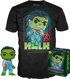 Funko Pop! Marvel - Vengadores Endgame: Hulk Camiseta y Resplandor en la Oscuridad Exclusivo Pop! #451 (Grande)