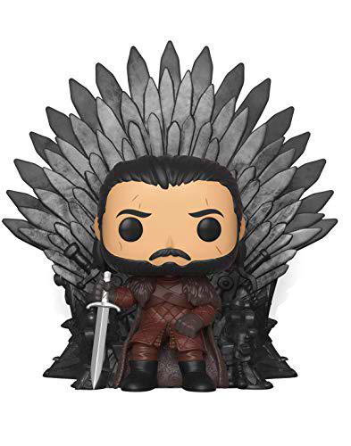 Funko - Pop! Deluxe: Game of Thrones S10: Jon Snow Sitting on Iron Throne Figura Coleccionable