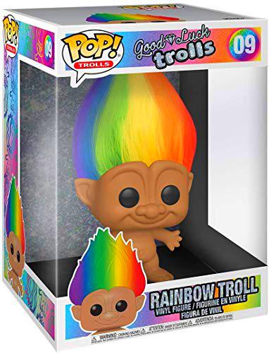 Funko- Pop Classic-10 w/Chase Trolls Classic 10&quot; Troll Multicolored Hair Figura Coleccionable