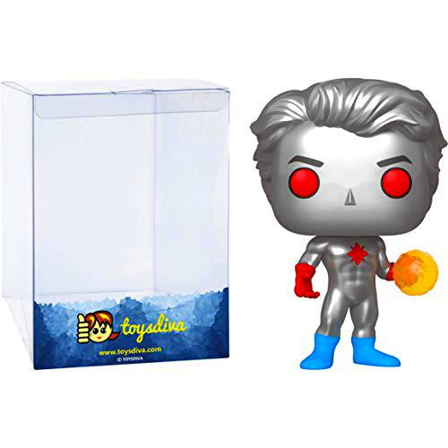 Captain Atom (WonderCon Exc): Funk o Pop! Heroes - Figura de vinilo con 1 protector gráfico compatible "ToysDiva" (333