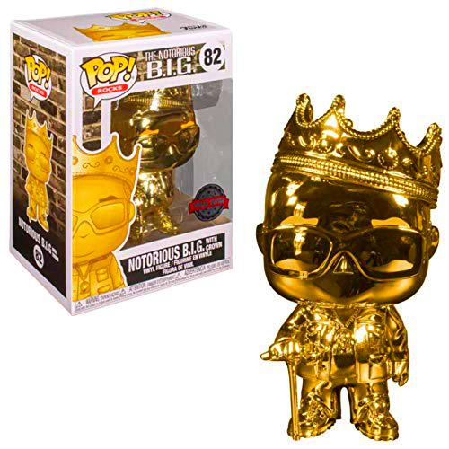 POP Funko Notorious B.I.G. 82 Notorious B.I.G. with Crown Gold Chrome Special Edition