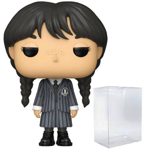 Pop Wednesday - Figura de vinilo de Funko de Miércoles Addams (incluye funda protectora de caja compatible)