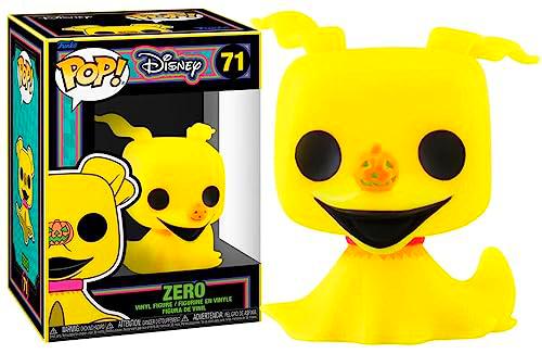 Funko Pop! Disney: The Nightmare Before Christmas - Zero (Blacklight) #71 Vinyl Figure, 63964