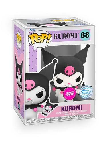 Epic Collectibles Pop Hello Kitty - Kuromi con teléfono flocado (acabado de terciopelo) Variante de persecución exclusiva figura de vinilo coleccionable con protector de caja Funko compatible