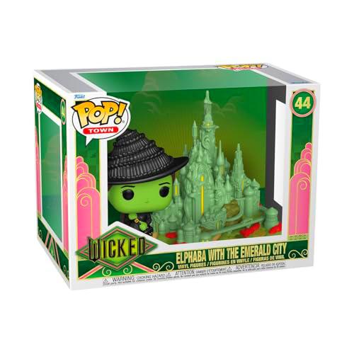 Funko Pop! Town: Wicked - Elphaba w/Emerald City - Figura de Vinilo Coleccionable